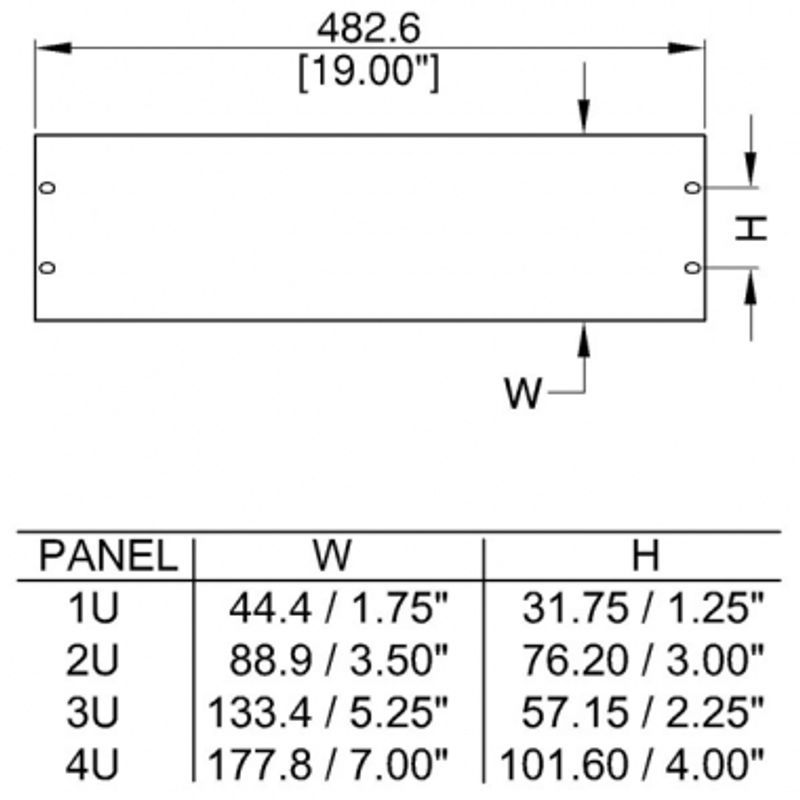 5u. Aluminum Panel, Flatt